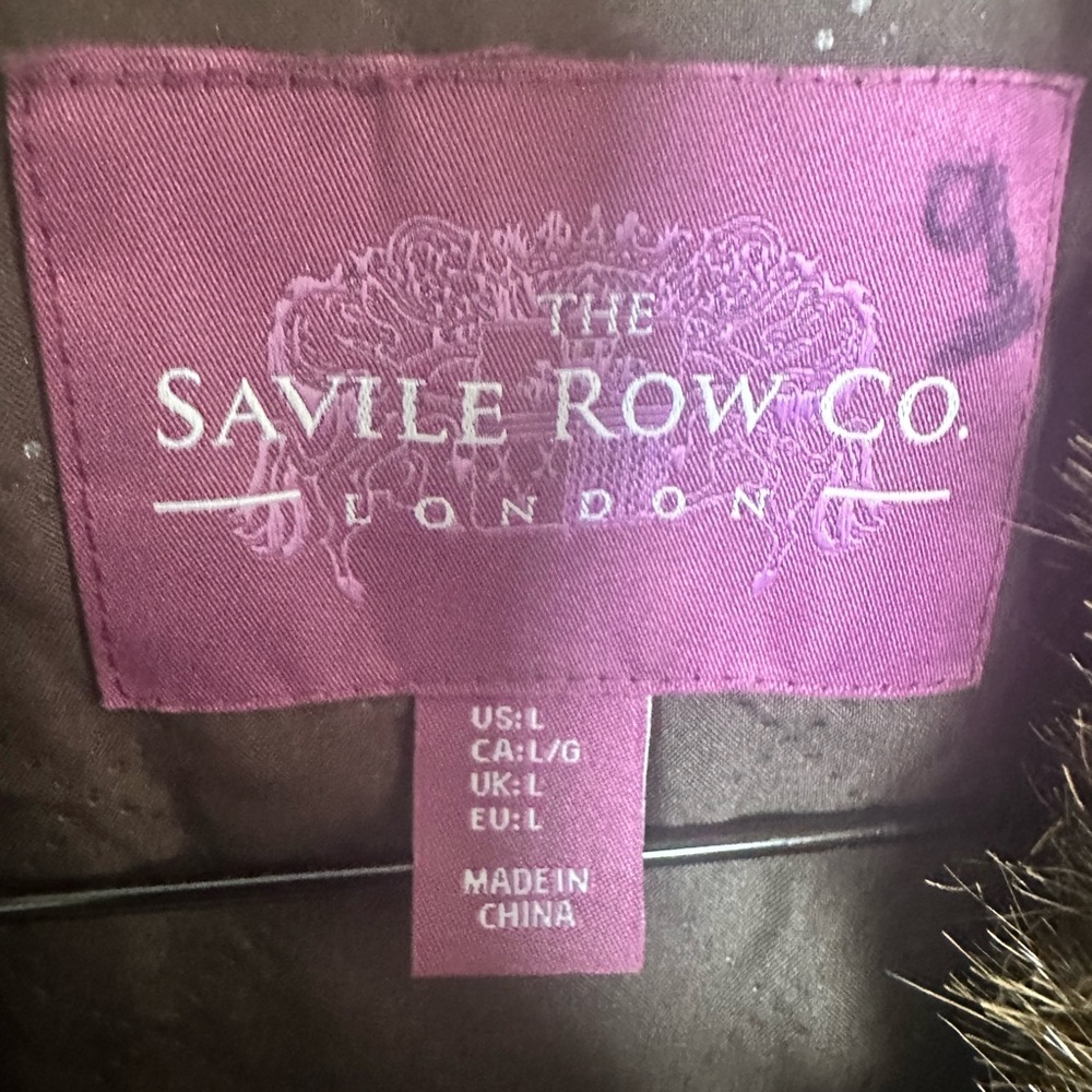 Saville Row London Faux Fur Vest in Brown L - Picture 4 of 7
